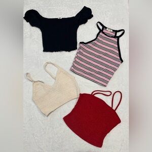 Fitted Crop Tank Tops